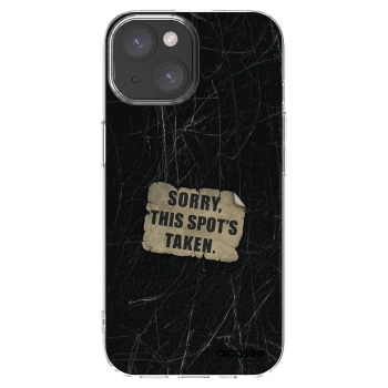 Picasee Apple iPhone 15 Hülle - Transparentes Silikon - SORRY