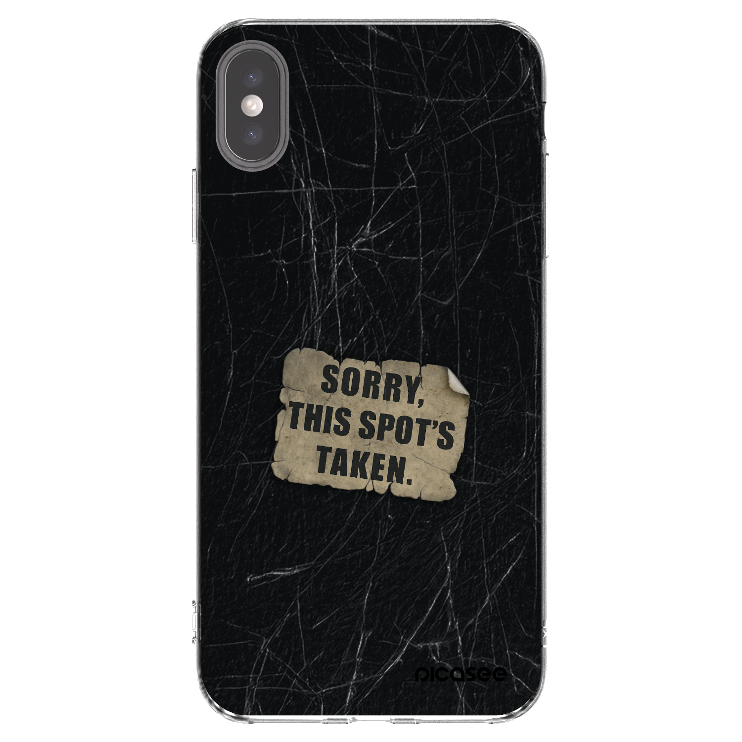 Picasee Apple iPhone XS Max Hülle - Transparentes Silikon - SORRY