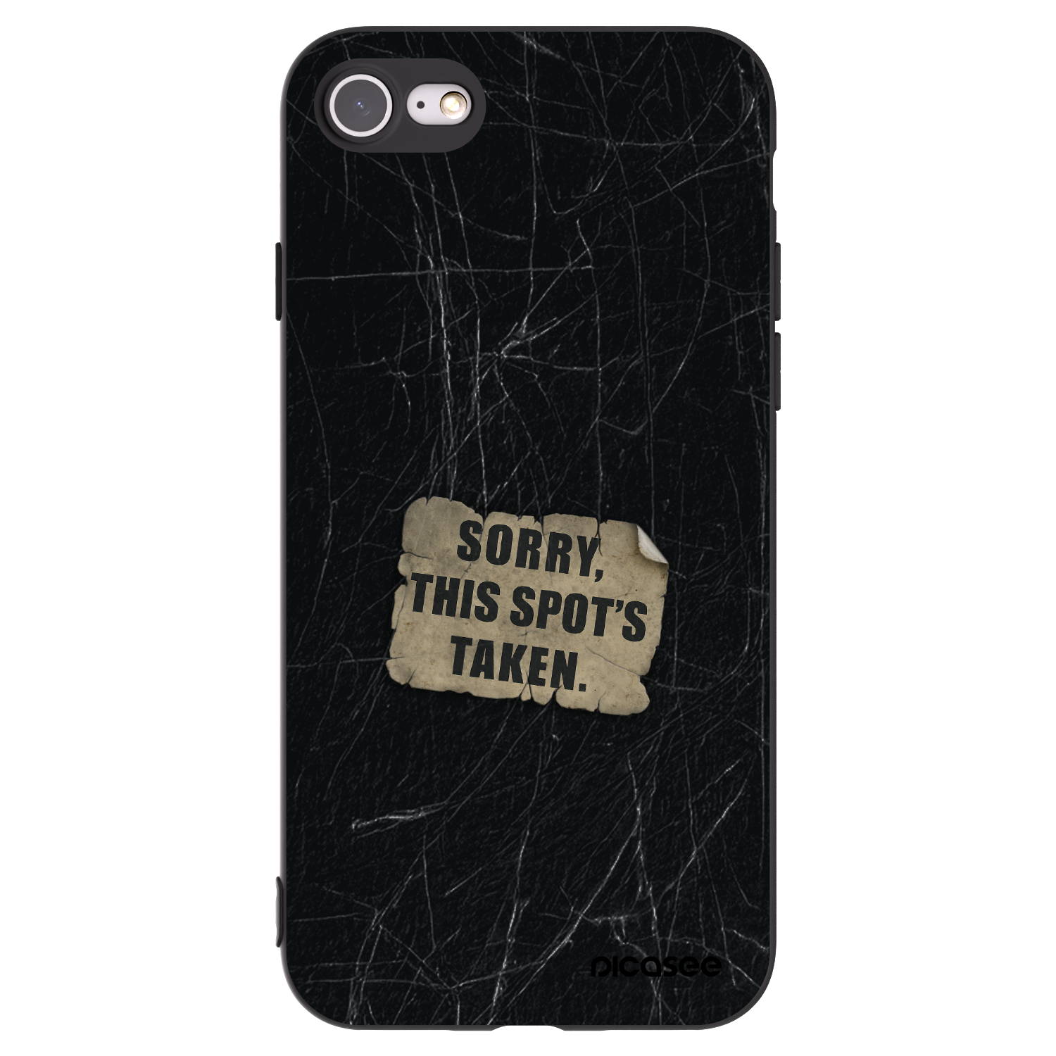 Picasee Apple iPhone SE 2022 Hülle - Schwarzes Silikon - SORRY