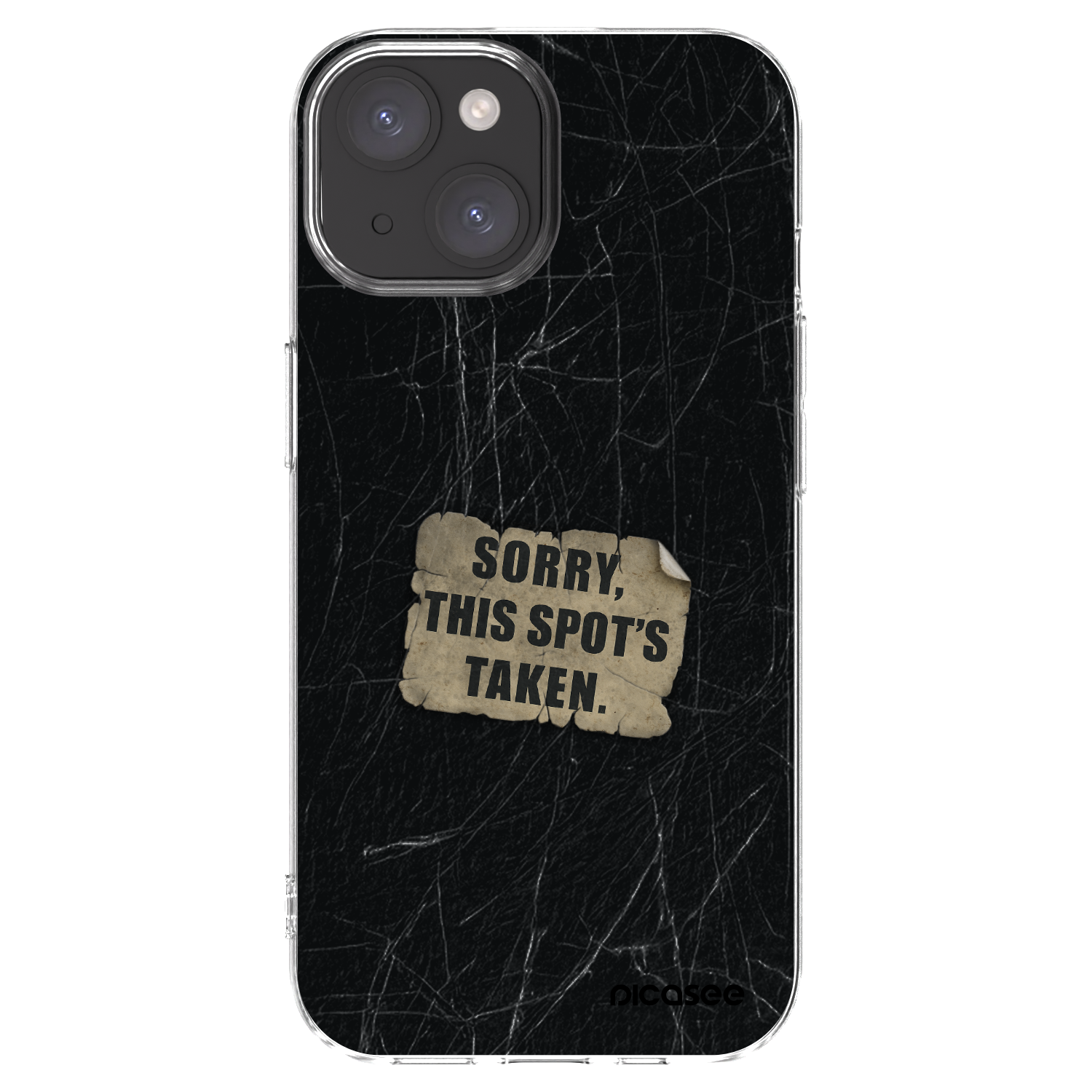 Picasee Apple iPhone 15 Hülle - Transparentes Silikon - SORRY