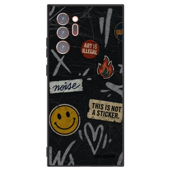 Picasee Samsung Galaxy Note 20 Ultra Hülle - Schwarzes Silikon - STICKERS x TAGS