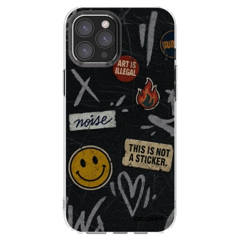 Picasee Apple iPhone 12 Pro Max Hülle - Transparentes Silikon - STICKERS x TAGS