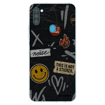 Picasee Samsung Galaxy M11 Hülle - Transparentes Silikon - STICKERS x TAGS