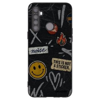 Picasee Realme 6i Hülle - Schwarzes Silikon - STICKERS x TAGS
