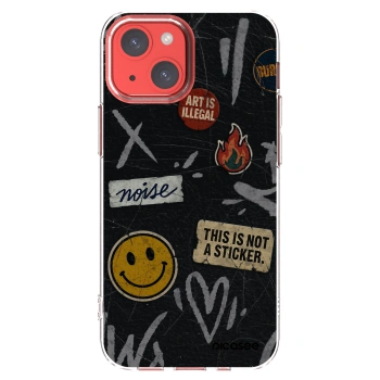 Picasee Apple iPhone 13 mini Hülle - Transparentes Silikon - STICKERS x TAGS
