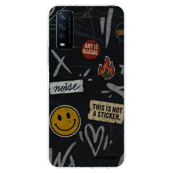 Picasee Vivo Y11s Hülle - Transparentes Silikon - STICKERS x TAGS