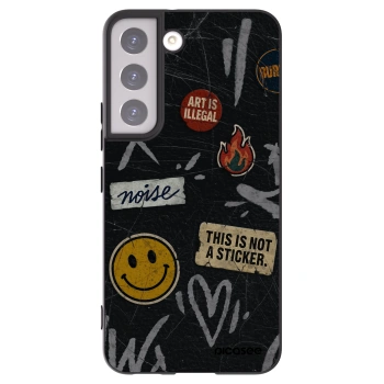 Picasee Samsung Galaxy S22 5G Hülle - Schwarzes Silikon - STICKERS x TAGS
