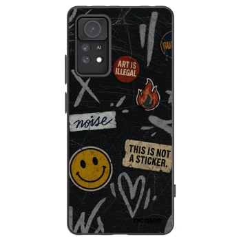 Picasee Xiaomi Redmi Note 11 Pro 5G Hülle - Schwarzes Silikon - STICKERS x TAGS