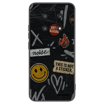 Picasee Honor Magic4 Lite 5G Hülle - Schwarzes Silikon - STICKERS x TAGS