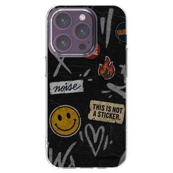 Picasee Apple iPhone 14 Pro Hülle - Transparentes Silikon - STICKERS x TAGS