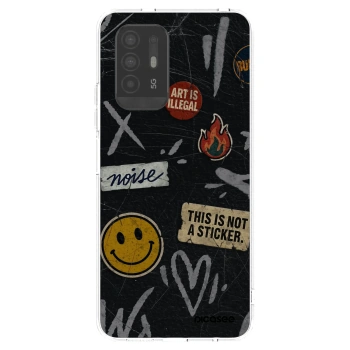 Picasee OPPO A94 5G Hülle - Transparentes Silikon - STICKERS x TAGS