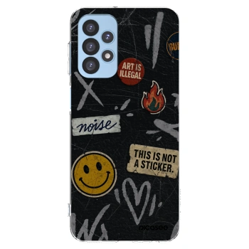 Picasee Samsung Galaxy A23 A235F 4G Hülle - Transparentes Silikon - STICKERS x TAGS