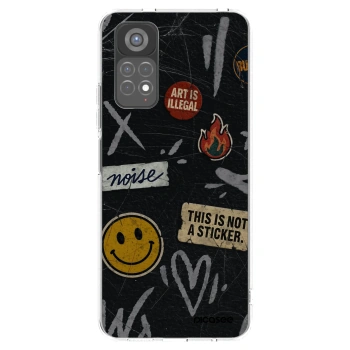 Picasee Xiaomi Redmi Note 11S 5G Hülle - Transparentes Silikon - STICKERS x TAGS
