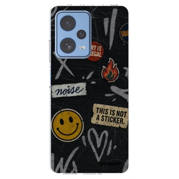 Picasee Xiaomi Redmi Note 12 Pro 5G Hülle - Transparentes Silikon - STICKERS x TAGS