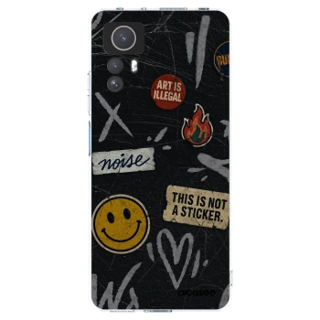 Picasee Xiaomi Redmi Note 12S Hülle - Transparentes Silikon - STICKERS x TAGS