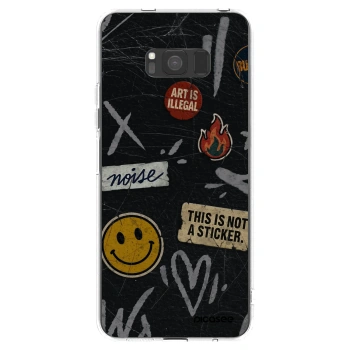 Picasee Samsung Galaxy S8 G950F Hülle - Transparentes Silikon - STICKERS x TAGS