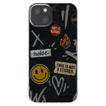 Picasee Apple iPhone 15 Plus Hülle - Transparentes Silikon - STICKERS x TAGS