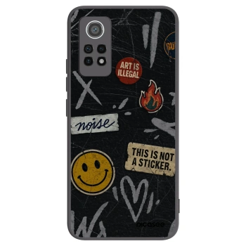 Picasee Xiaomi Redmi Note 12 Pro 4G Hülle - Schwarzes Silikon - STICKERS x TAGS