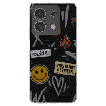 Picasee Xiaomi Redmi Note 13 4G Hülle - Transparentes Silikon - STICKERS x TAGS