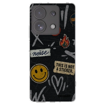 Picasee Xiaomi Redmi Note 13 Pro 4G Hülle - Transparentes Silikon - STICKERS x TAGS