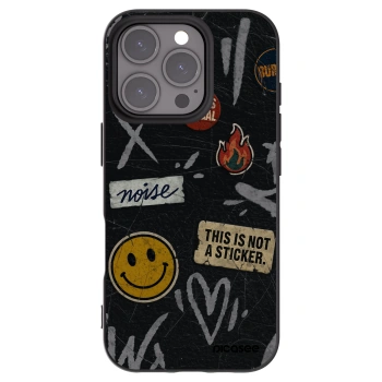 Picasee Apple iPhone 16 Pro Hülle - Schwarzes Silikon - STICKERS x TAGS