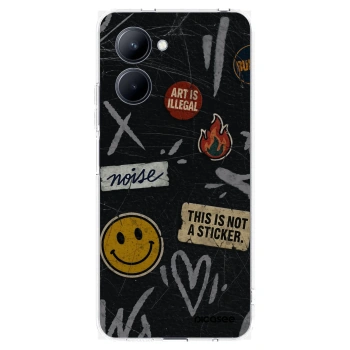 Picasee Realme C33 (2023) Hülle - Transparentes Silikon - STICKERS x TAGS