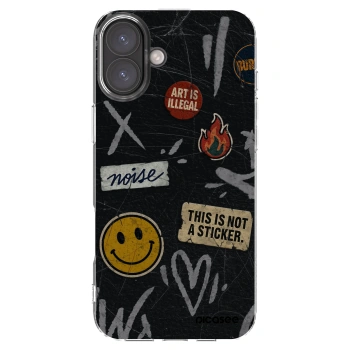 Picasee Apple iPhone 16 Plus Hülle - Transparentes Silikon - STICKERS x TAGS