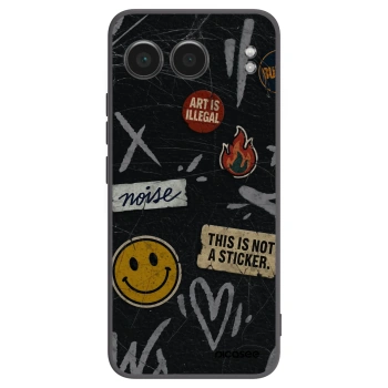 Picasee OnePlus Nord 4 Hülle - Schwarzes Silikon - STICKERS x TAGS