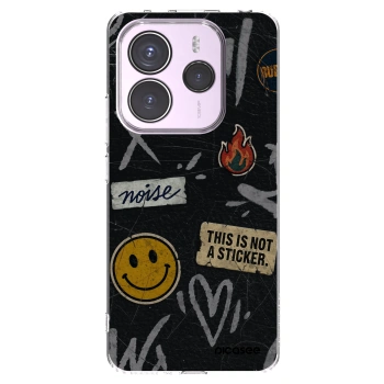 Picasee Xiaomi Redmi Note 14 5G Hülle - Transparentes Silikon - STICKERS x TAGS