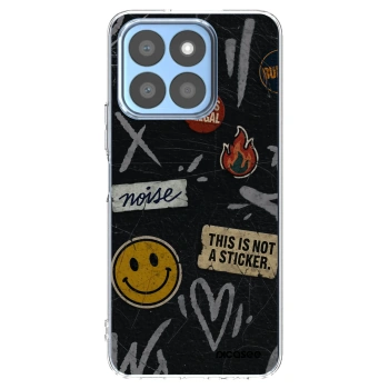 Picasee Honor X8c Hülle - Transparentes Silikon - STICKERS x TAGS