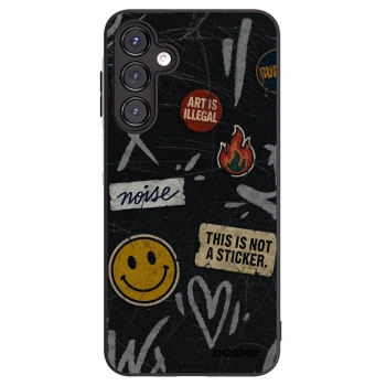 Picasee Samsung Galaxy A16 4G Hülle - Schwarzes Silikon - STICKERS x TAGS