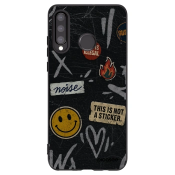 Picasee Huawei P30 Lite Hülle - Schwarzes Silikon - STICKERS x TAGS