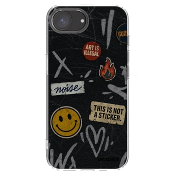 Picasee Apple iPhone 17e Hülle - Transparentes Silikon - STICKERS x TAGS