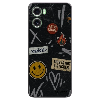 Picasee Motorola Moto G06 Hülle - Schwarzes Silikon - STICKERS x TAGS