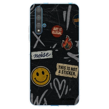 Picasee Huawei Nova 5T Hülle - Transparentes Silikon - STICKERS x TAGS