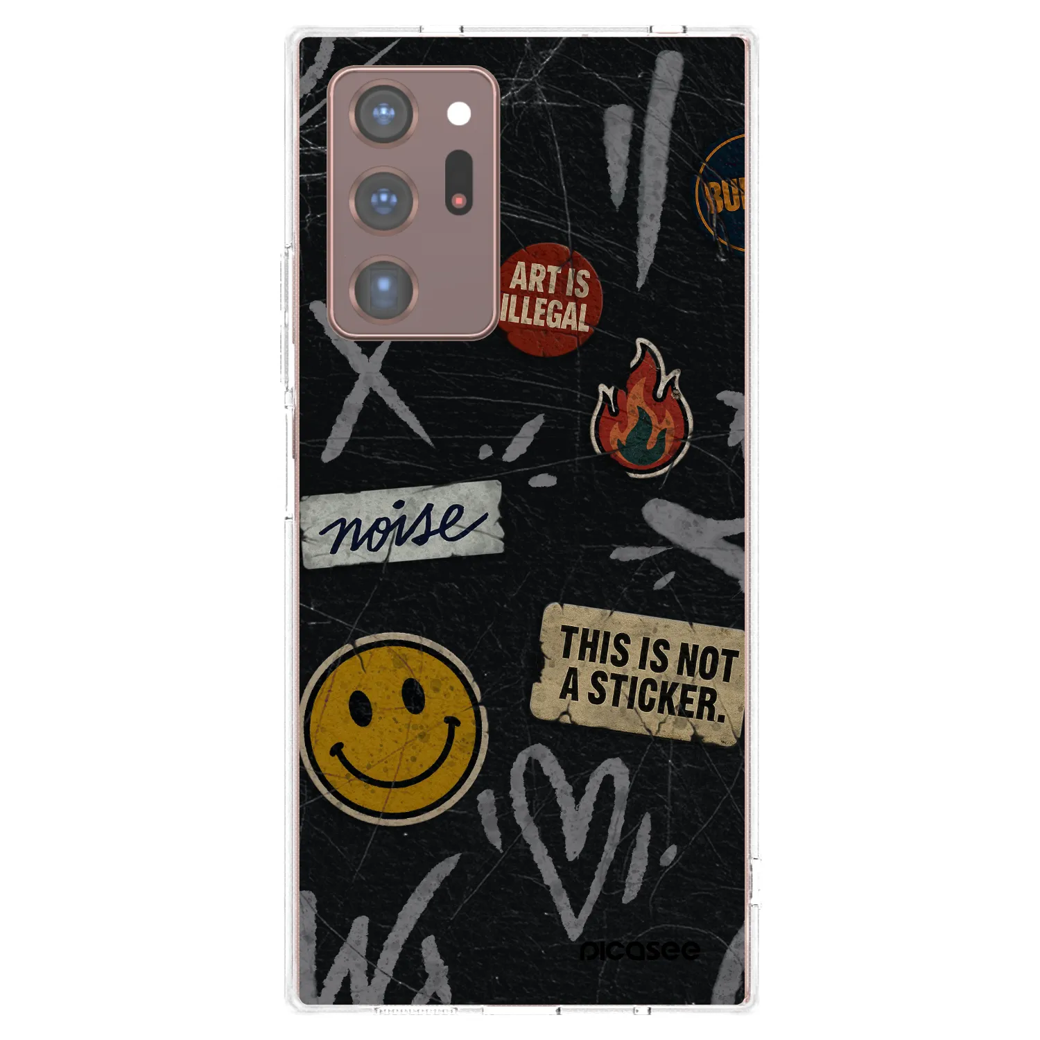 Picasee Samsung Galaxy Note 20 Ultra Hülle - Transparentes Silikon - STICKERS x TAGS