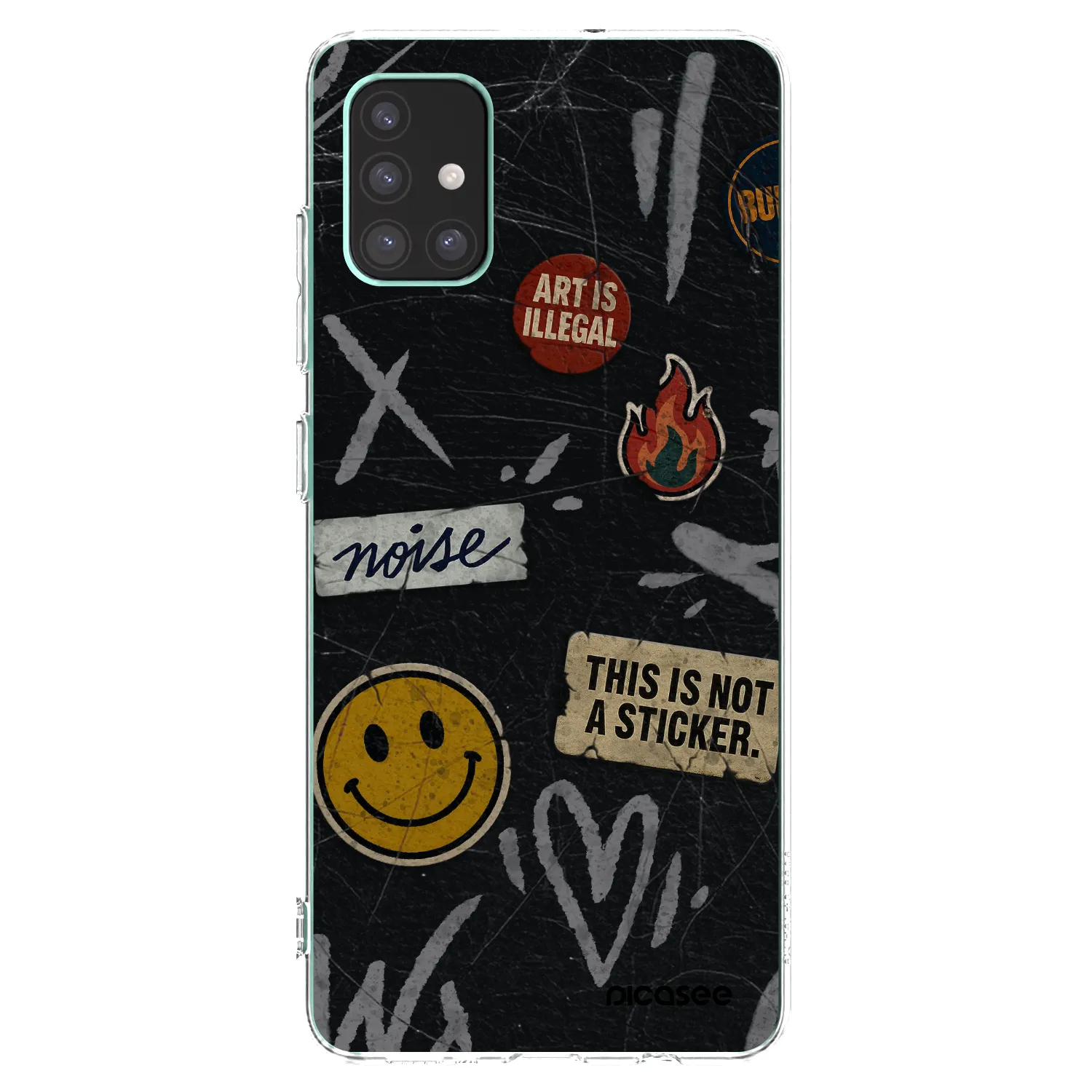 Picasee Samsung Galaxy M51 M515F Hülle - Transparentes Silikon - STICKERS x TAGS