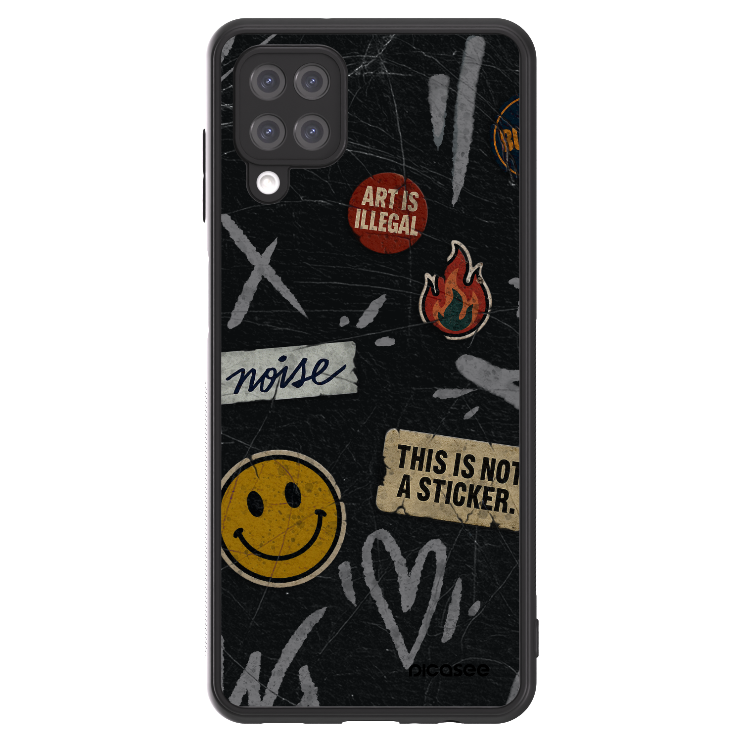 Picasee ULTIMATE CASE für Samsung Galaxy A12 A125F - STICKERS x TAGS