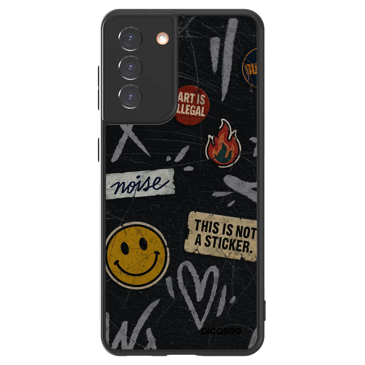 Picasee ULTIMATE CASE für Samsung Galaxy S21 5G G991B - STICKERS x TAGS