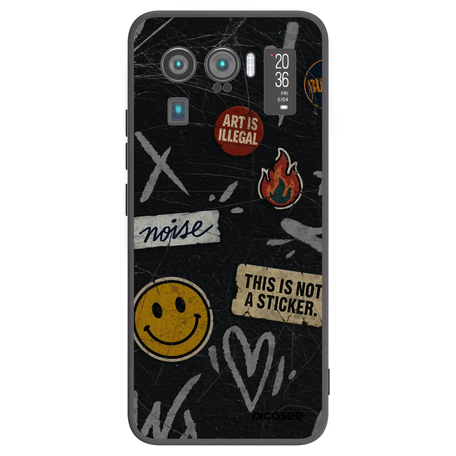Picasee Xiaomi Mi 11 Ultra Hülle - Schwarzes Silikon - STICKERS x TAGS