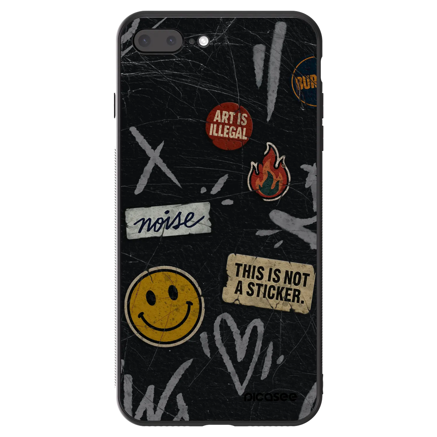 Picasee ULTIMATE CASE für Apple iPhone 8 Plus - STICKERS x TAGS