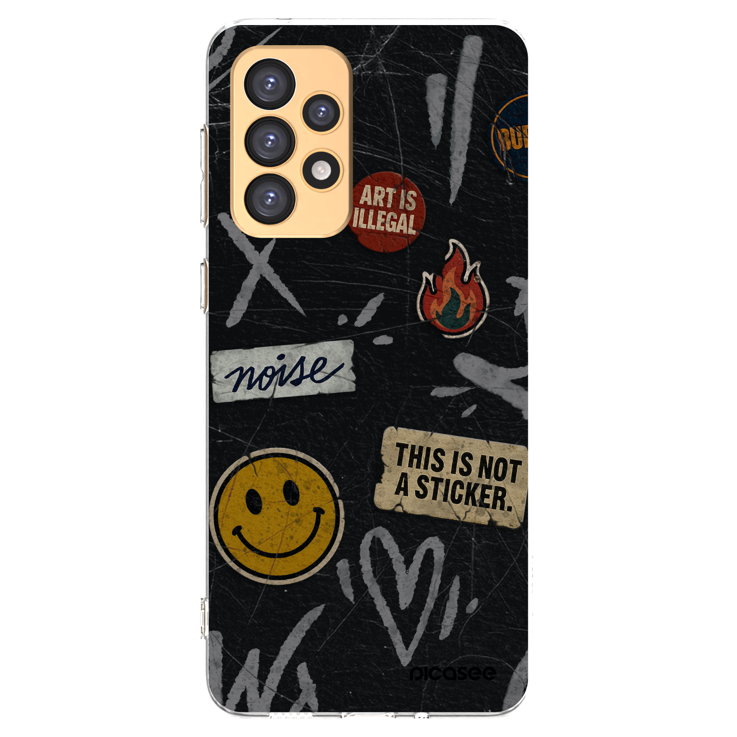 Picasee Samsung Galaxy A33 5G A336 Hülle - Transparentes Silikon - STICKERS x TAGS