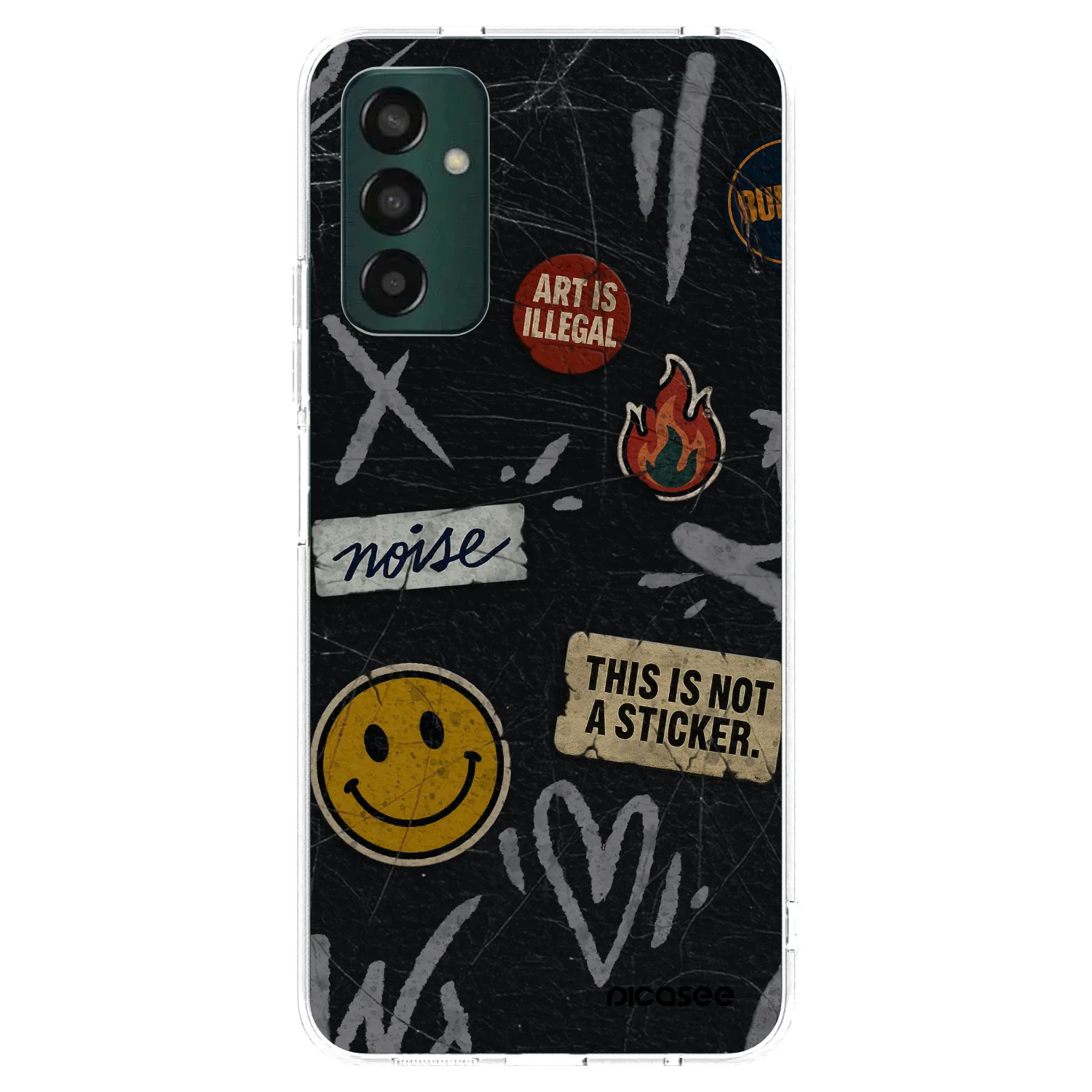 Picasee Samsung Galaxy M13 M135F Hülle - Transparentes Silikon - STICKERS x TAGS