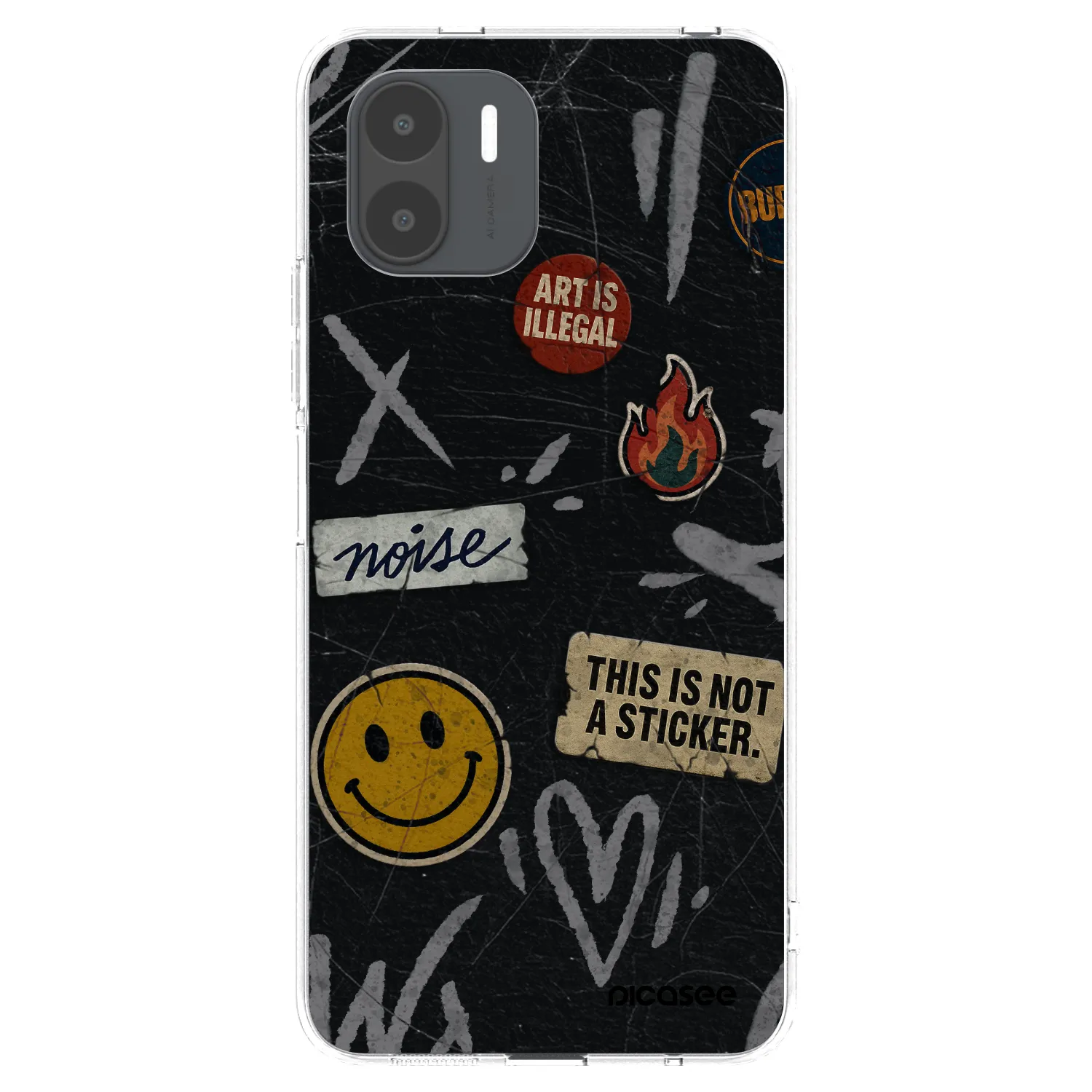 Picasee Xiaomi Redmi A2 Hülle - Transparentes Silikon - STICKERS x TAGS