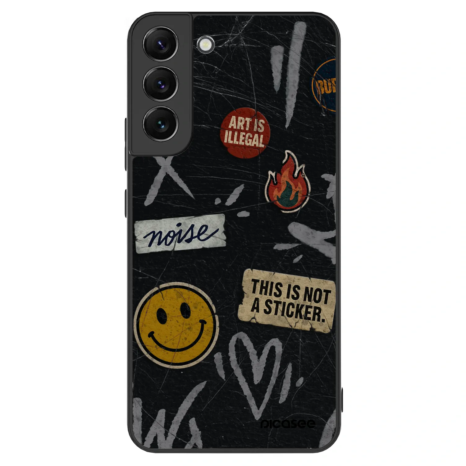 Picasee ULTIMATE CASE PowerShare für Samsung Galaxy S22+ 5G - STICKERS x TAGS