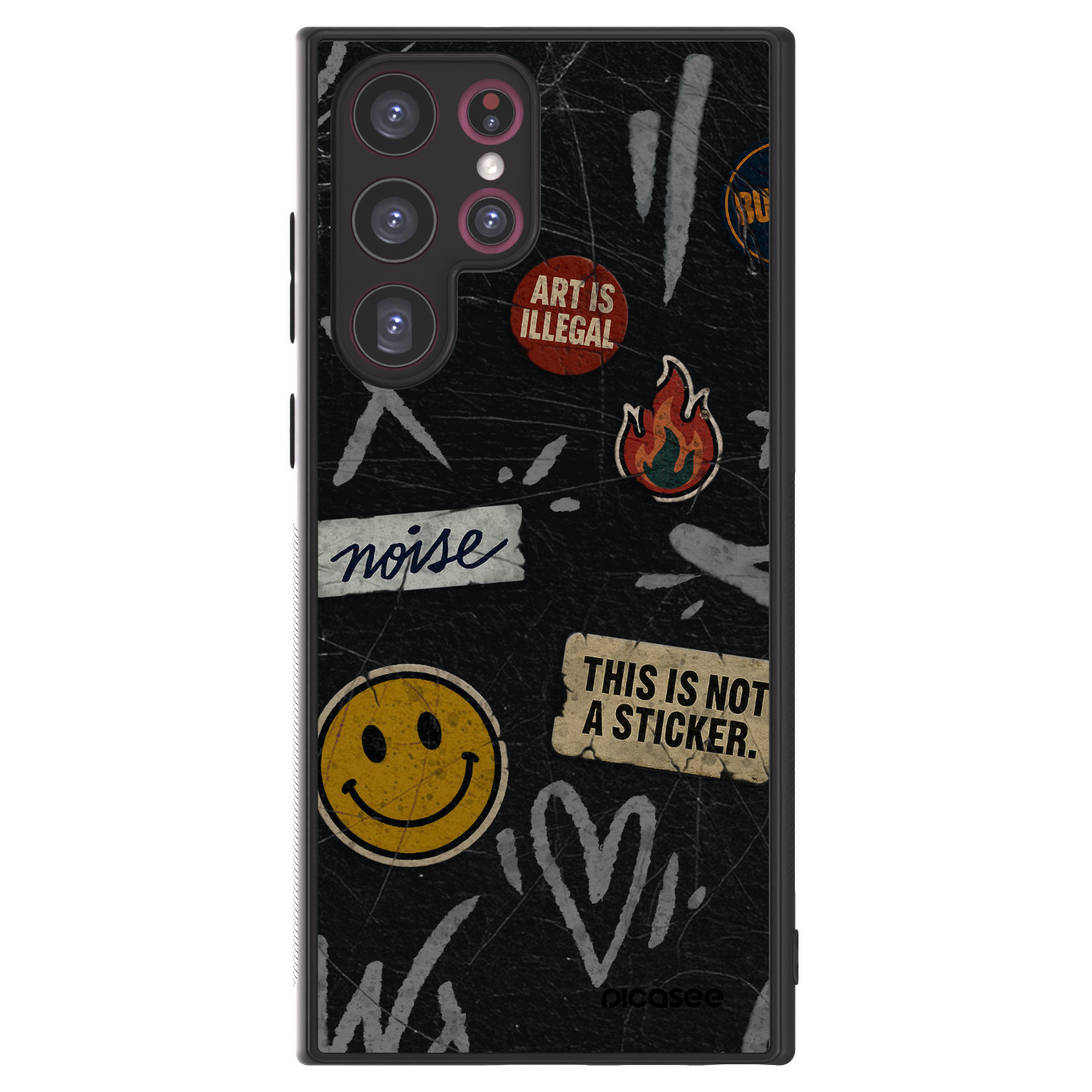 Picasee ULTIMATE CASE PowerShare für Samsung Galaxy S22 Ultra 5G - STICKERS x TAGS