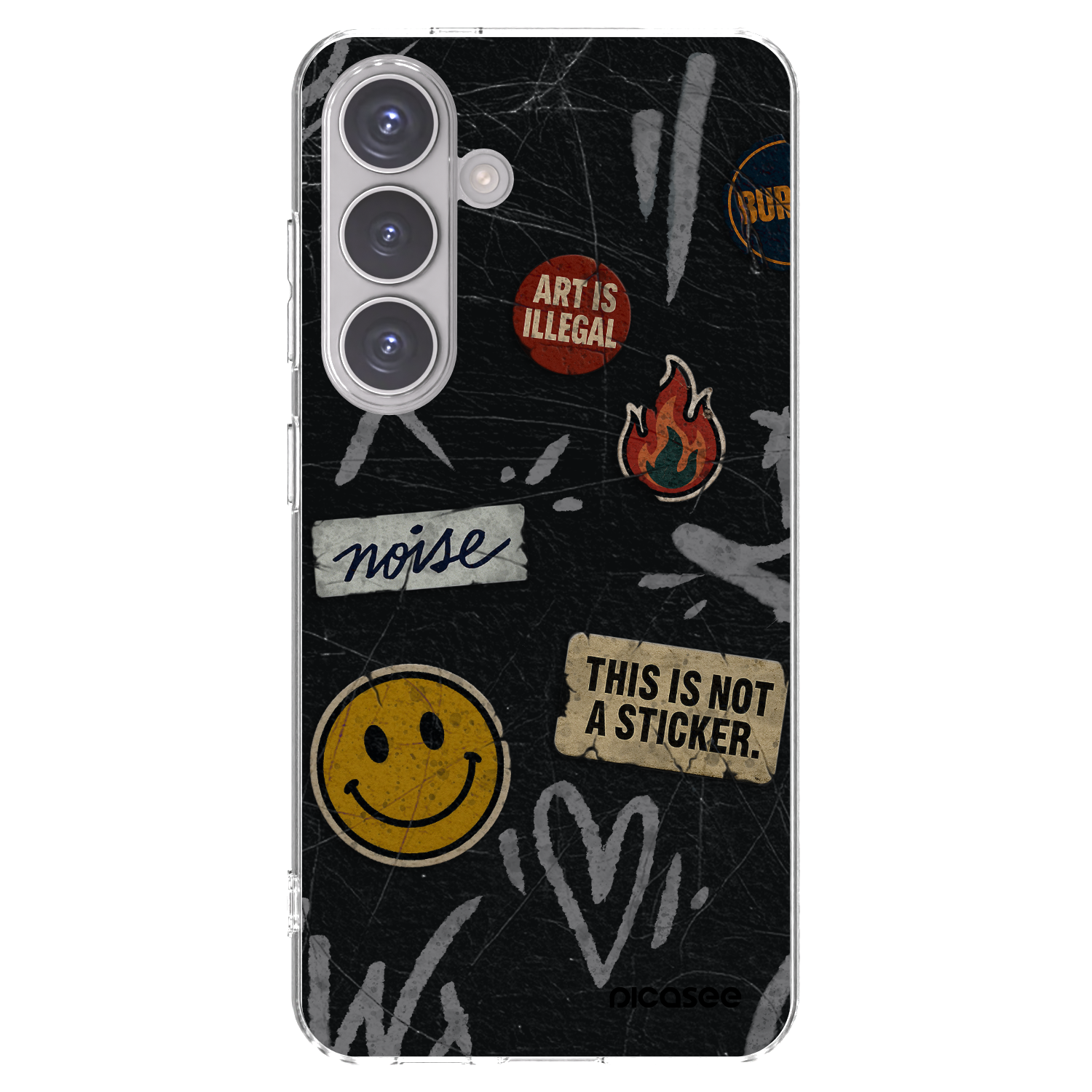 Picasee Samsung Galaxy S24 S921B 5G Hülle - Transparentes Silikon - STICKERS x TAGS
