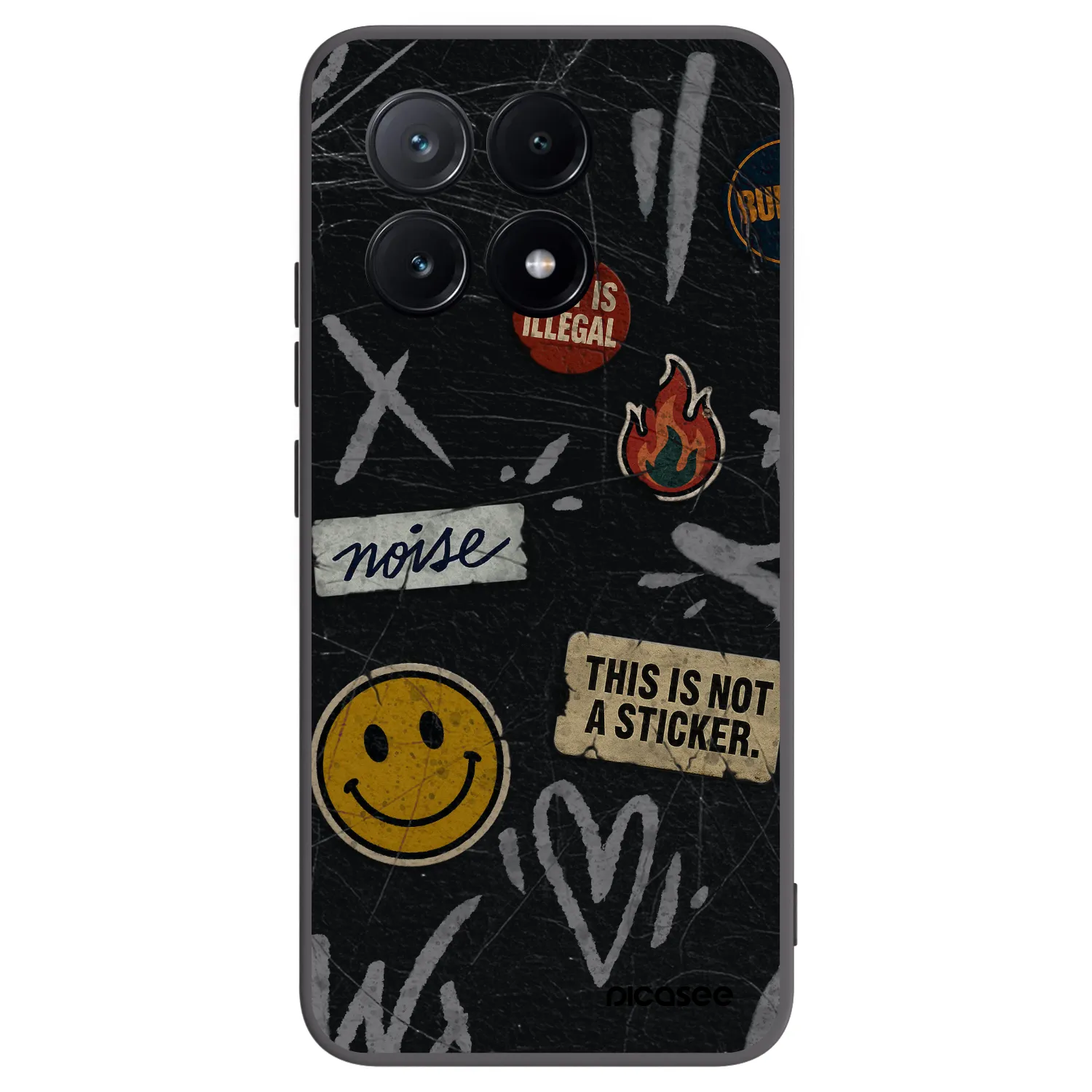 Picasee Xiaomi Poco X6 Pro Hülle - Schwarzes Silikon - STICKERS x TAGS