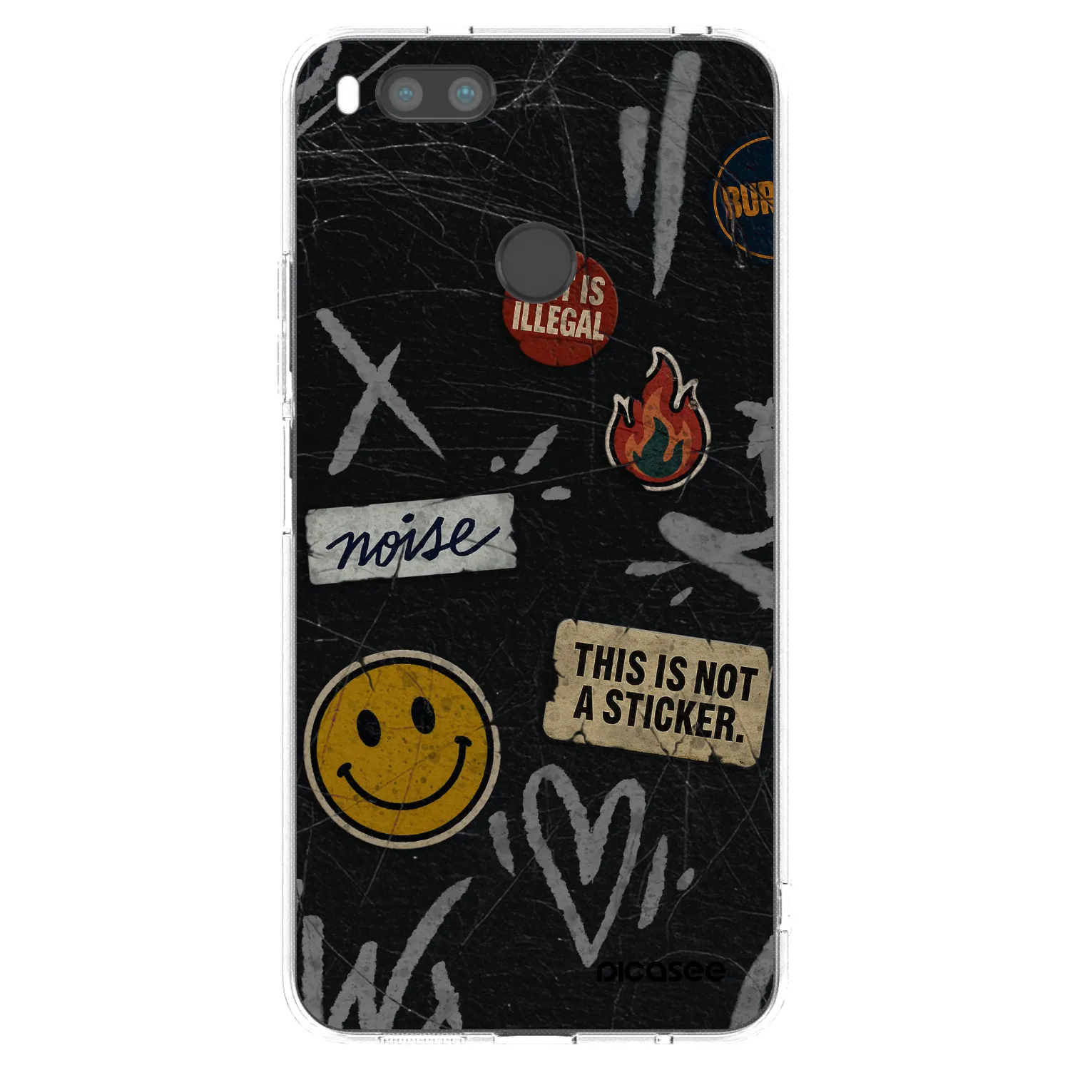 Picasee Xiaomi Mi A1 Global Hülle - Transparentes Silikon - STICKERS x TAGS