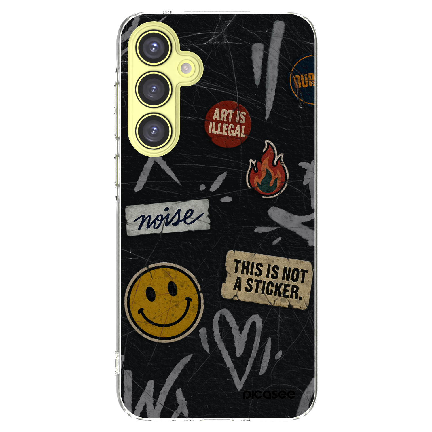 Picasee Samsung Galaxy A35 5G A356B Hülle - Transparentes Silikon - STICKERS x TAGS
